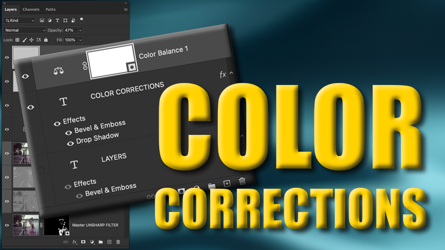 Color Corrections in Photoshop by TOP 100 PSD