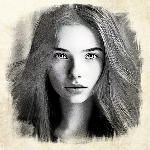 Pencil-Sketch-of-a-Young-Lady-Close-Up-After